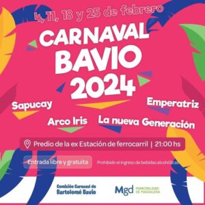 BAVIO FESTEJA HOY SU ULTIMA NOCHE DE CARNAVAL DEL 2024 